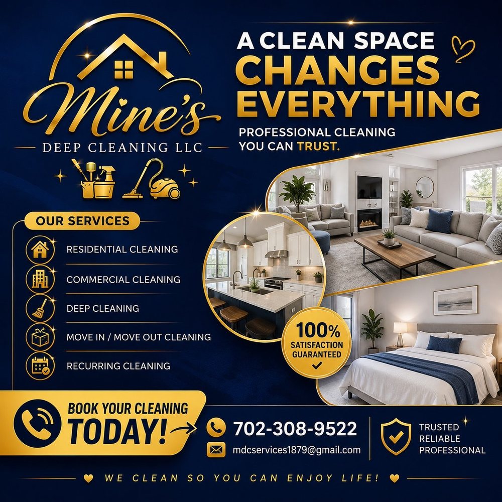 Mine's Deep Cleaning flyer