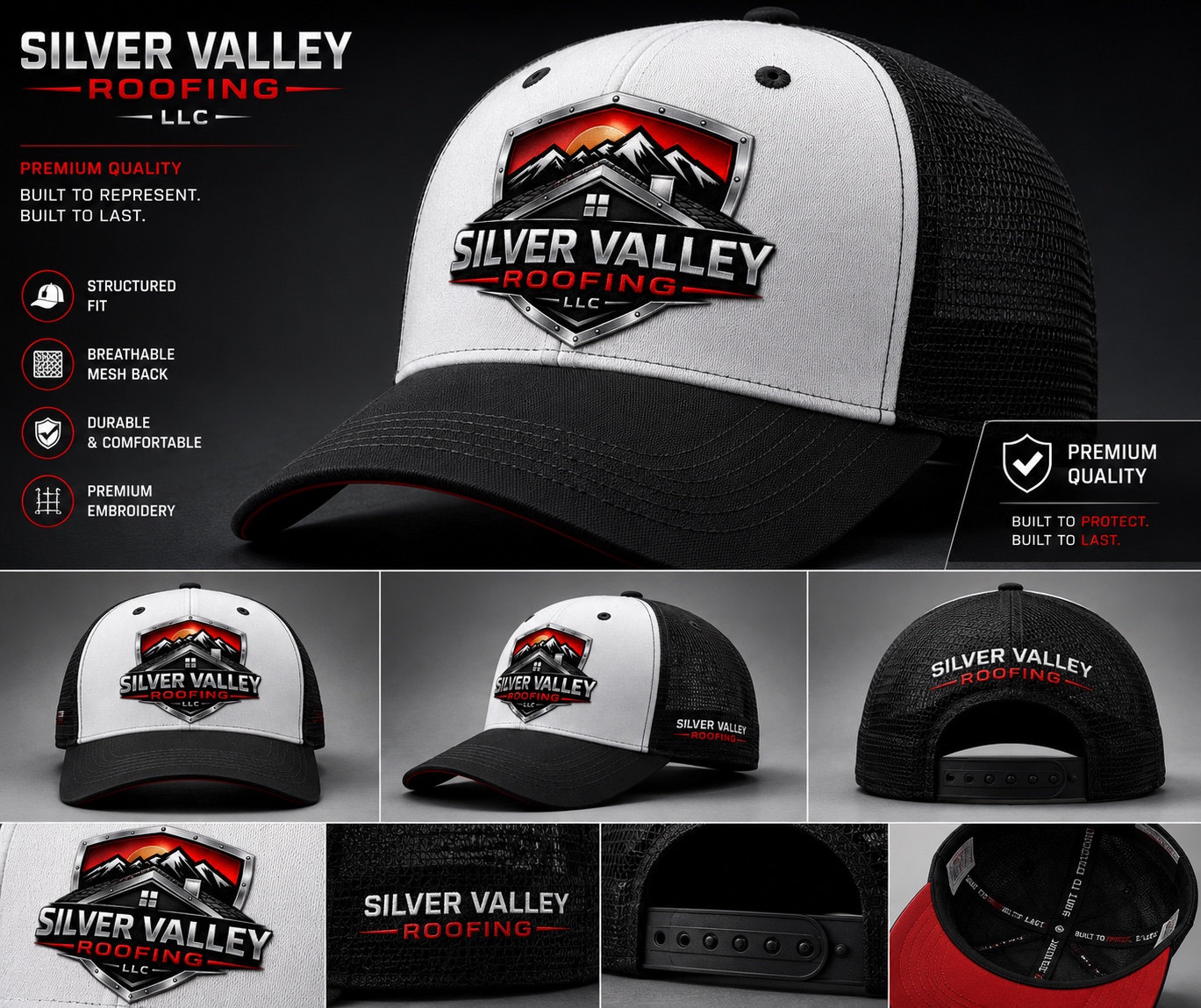 Silver Valley Roofing Hats