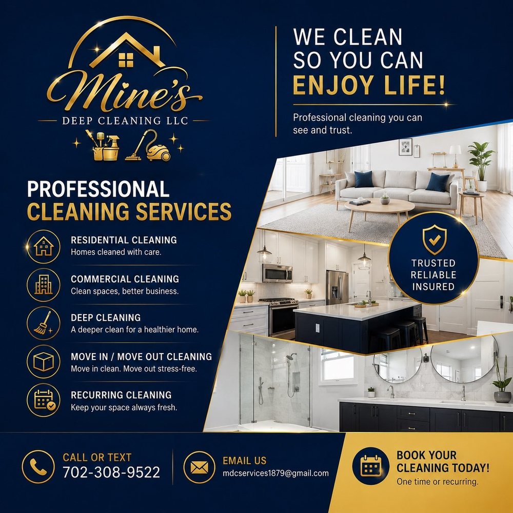 Mine's Deep Cleaning services flyer
