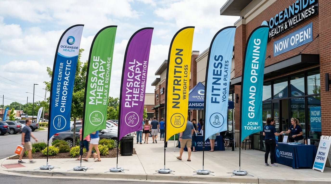 Feather Flags Display